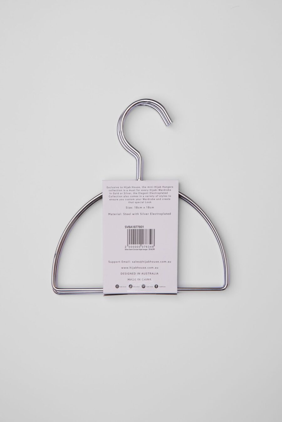 Silver Semi Circular hijab hanger - Image 2