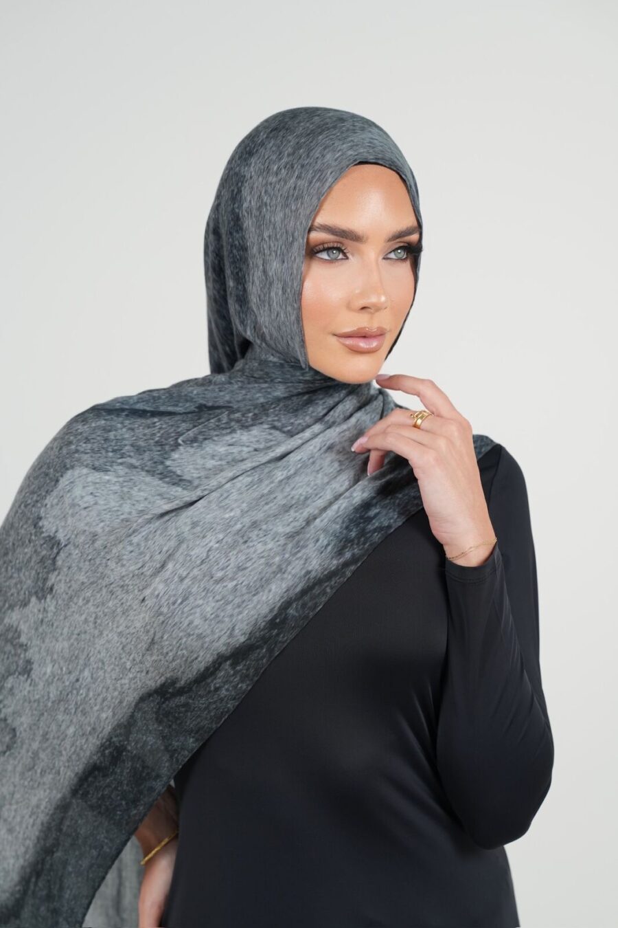 Noire Printed Modal Hijab